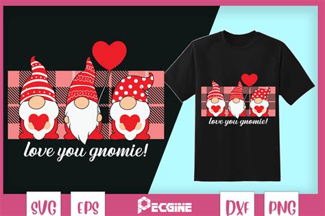 Love You Gnomie Valentine Graphic By Pecgine · Creative Fabrica