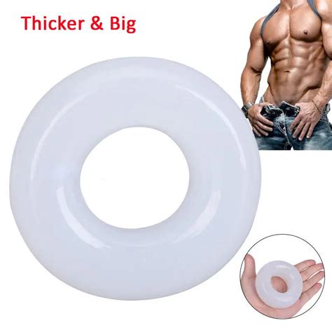 Silicone Weight Bearing Ring Increase Penis Exerciser Male Lock Sperm Penis Ring Delay Reusable