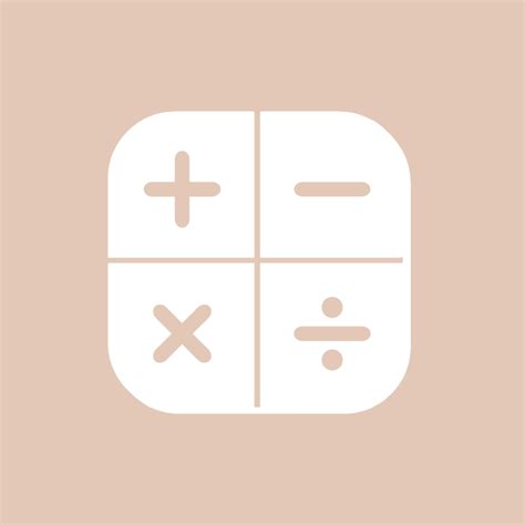 Calculator Icon Light Brown Iphone App Design Iphone Photo App App Icon Design