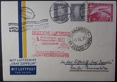 Deutsches Reich Zeppelin Document S Damerikafahrt Catawiki