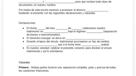 Ejemplo De Modelo De Carta De Acuerdo De Manutencion De Menores