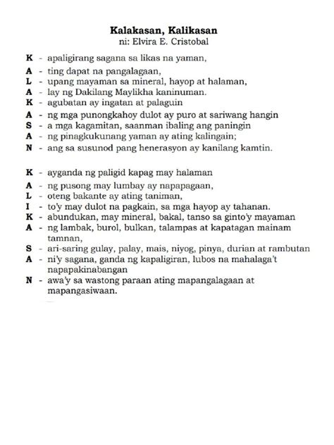 Kalikasan, Kalakasan | PDF