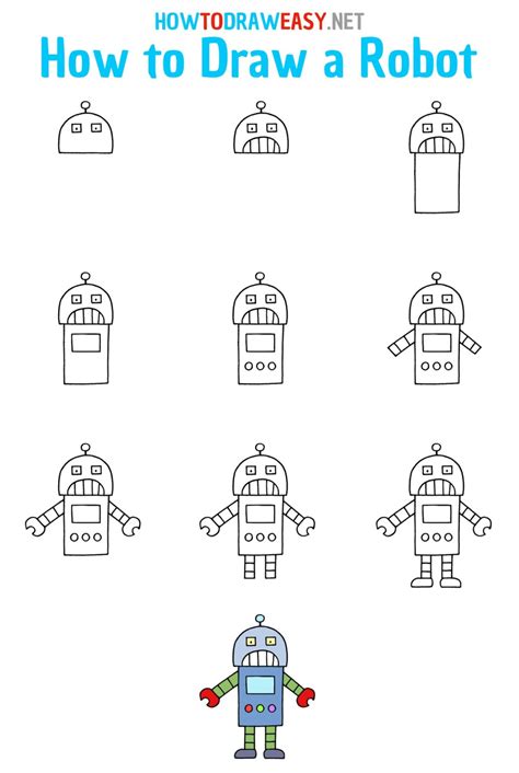 How to Draw a Robot for Kids - How to Draw Easy