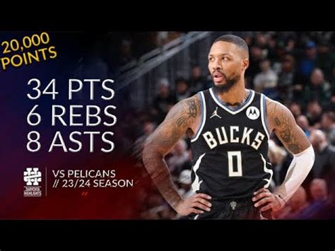 Damian Lillard 40 Pts 7 Threes 4 Asts Vs Spurs 23 24 Season YouTube