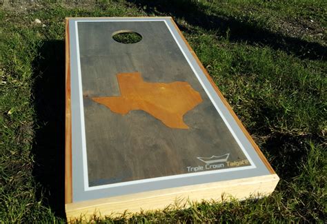 Waterproof Texas Cornhole Boards Triple Crown Tailgate