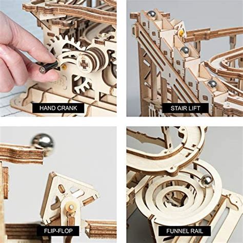 ROKR Marble Run Wooden Model Kits 3D Puzzle Mechanical Puzzles for ...