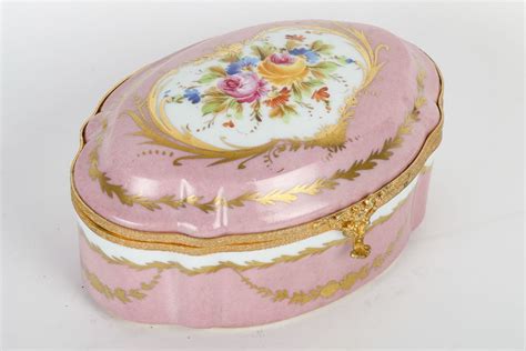 Proantic Charmante Bo Te Bonbonni Re Ou Coffret En Porcelaine D