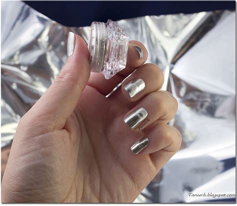 Серебряная пудра для ногтей Born Pretty 1g/box Mirror Powder Silver ...