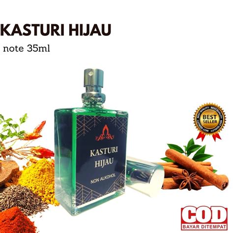 Jual Parfum Kasturi Hijau Minyak Wangi Arab Saudi Murni Non Alkohol 35