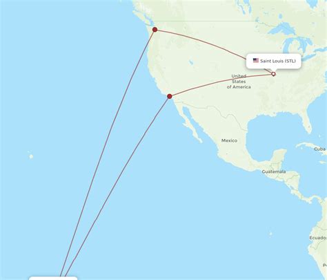 All Flight Routes From Saint Louis To Papeete Stl To Ppt Flight Routes