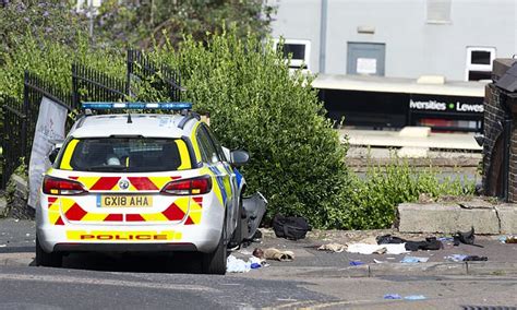 Sussex Police Car Crashes Into Pedestrian Then A Wall In Brighton