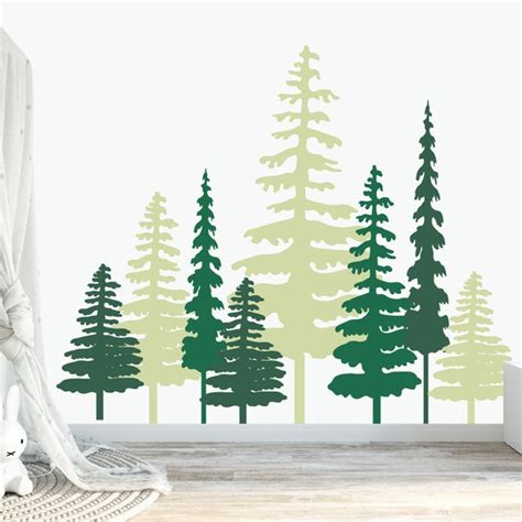 Pine Tree Decals Etsy