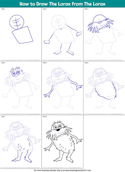 How to Draw The Lorax from The Lorax printable step by step drawing ...