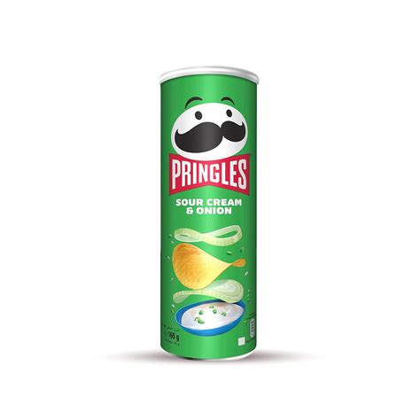 Pringles Potato Chips Sour Cream And Onion 165g Grocery