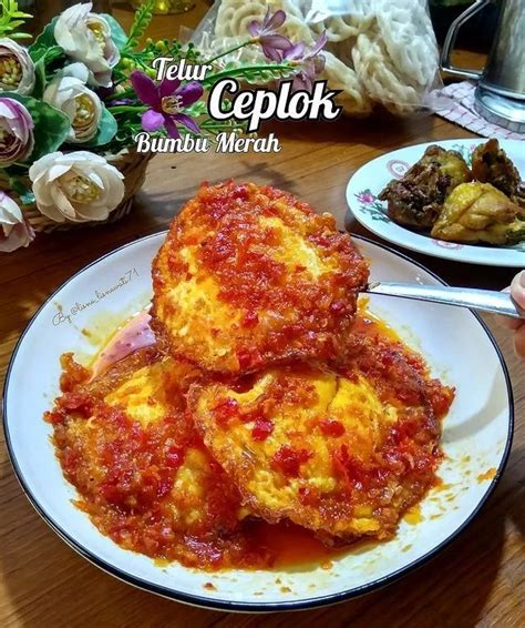 Resep Telur Ceplok Bumbu Merah Sederhana Cocok Buat Jadi Lauk Harian