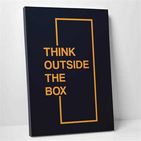 A Daily Canvas Reminder To Think Outside Of The Box Big Canvas Art