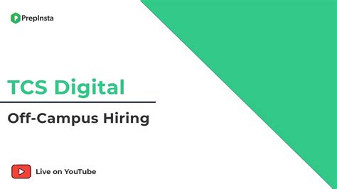 Tcs Digital Off Campus Hiring For Yop Youtube