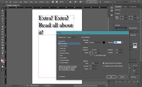 How to Add Text Effects in Adobe InDesign