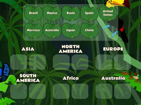 Continents and Countries - Group sort