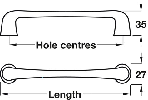 D Pull Handle Zinc Alloy Fixing Centres Mm Tonda H Fele