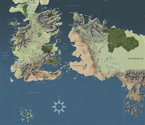 Game Of Thrones Map Seven Kingdoms 3d