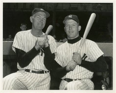 Lot Detail Mickey Mantle Original Wire Photo With Bill Dickey