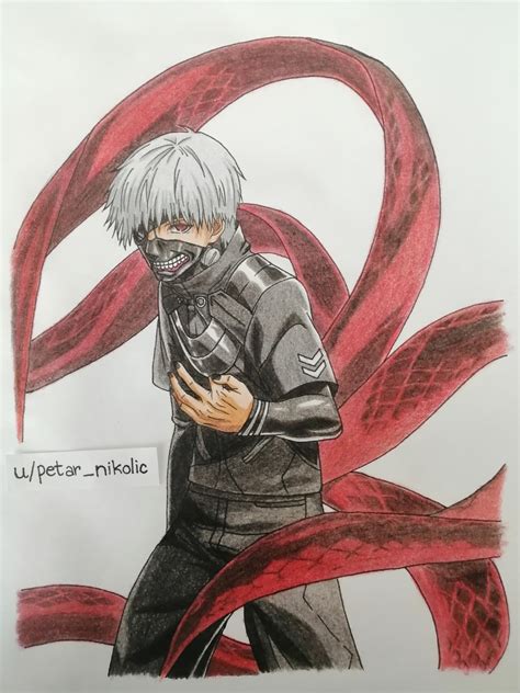 Ken Kaneki From Tokyo Ghoul Rdrawing