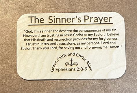 FREE SHIPPING the Sinner's Prayer Sign - Etsy