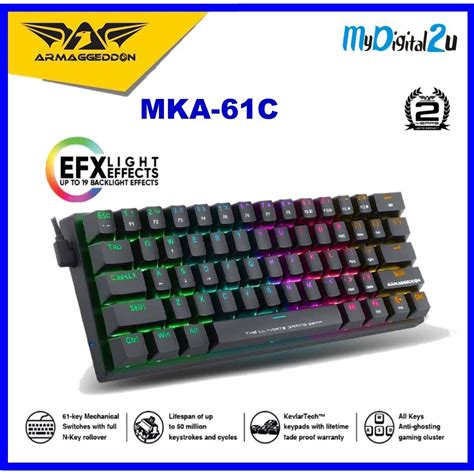 Armaggeddon Mka C Pyschstarling Blue Switch Keys Mechanical