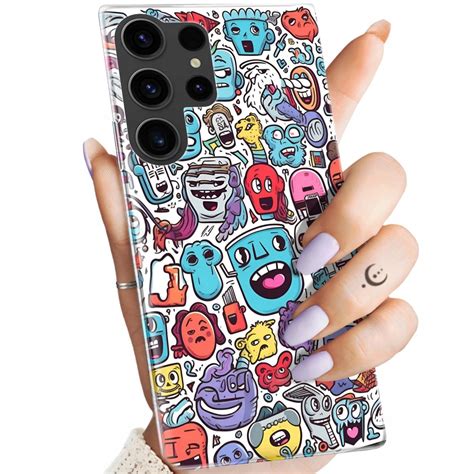 Etui Do Samsung Galaxy S23 Ultra Wzory Doodle Zwierzęta Potwory Rysunki