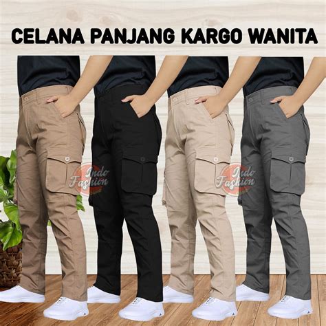 Jual Celana Panjang Kargo Cargo Wanita Ukuran 27 33 Shopee Indonesia