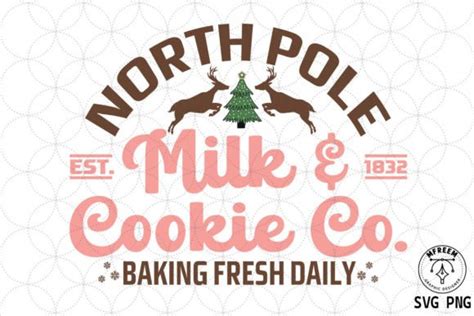 North Pole Milk And Cookie SVG PNG Graphic By Mfreem Creative Fabrica