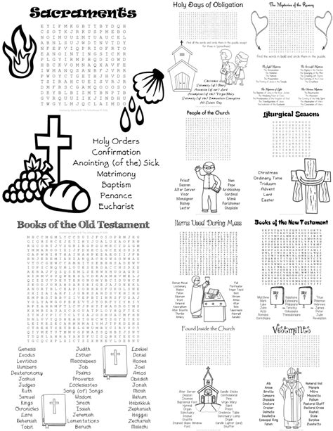 Catholic Word Search Puzzles Made By Teachers