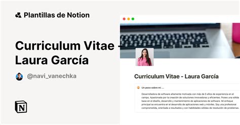 Plantilla Curriculum Vitae Laura Garc A De Ivan Castaneda Notion