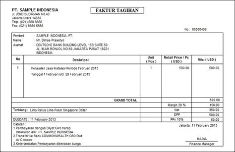 Begini Contoh Invoice Penagihan Yang Bisa Kamu Sontek