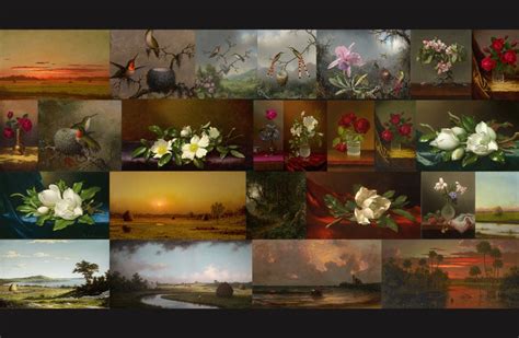 40 Martin Johnson Heade HQ Printable Paintings Orchids Hummingbirds Magnolias Landscape Flowers ...