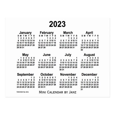 2023 Pocket Calendar Printable - Printable Word Searches