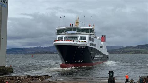 Glen Rosa Cheers As Calmac Ferry Is Launched At Clyde Shipyard Bbc News