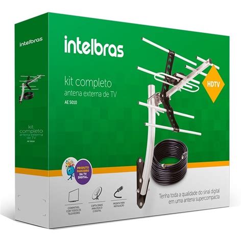 Kit Antena Externa Intelbras Uhf Hdtv Ae 5010 Mercado Livre