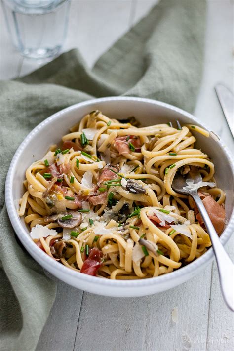 Spaghetti Sauce Cr Meuse Poireaux Champignons Et Parmesan