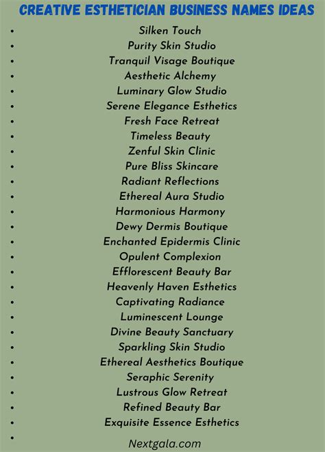 Attractive Esthetician Business Names To Inspire You