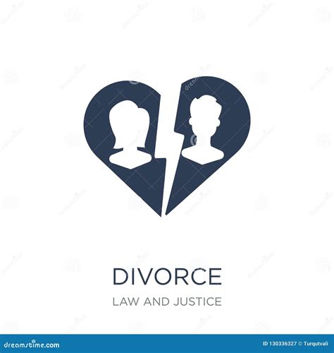 Divorce Icon Trendy Flat Vector Divorce Icon On White Background From