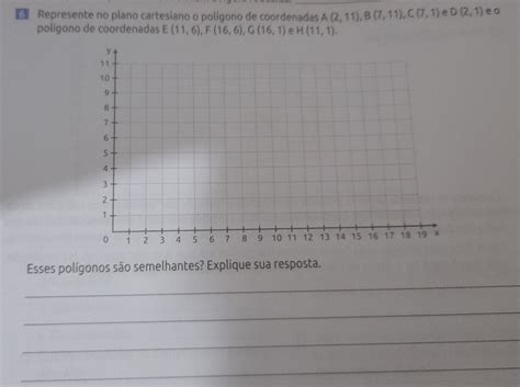 Solved Represente No Plano Cartesiano O Pol Gono De Coordenadas A