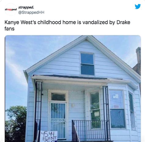 Kanye West's childhood home allegedly vandalized by Drake fans (photo)