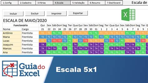 Escala De Trabalho X Como Fazer Guia Do Excel Porn Sex Picture