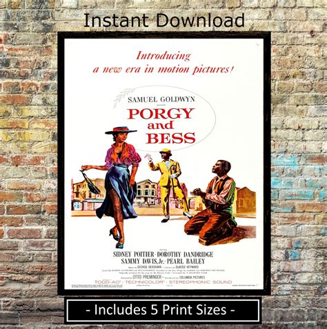 Porgy and Bess 1959 Movie Poster Print Digital Download | Etsy