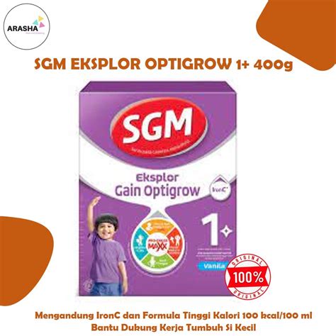 Jual SGM EKSPLOR GAIN OPTIGROW 1 PLUS VANILA 400 GR Susu Formula Khusus