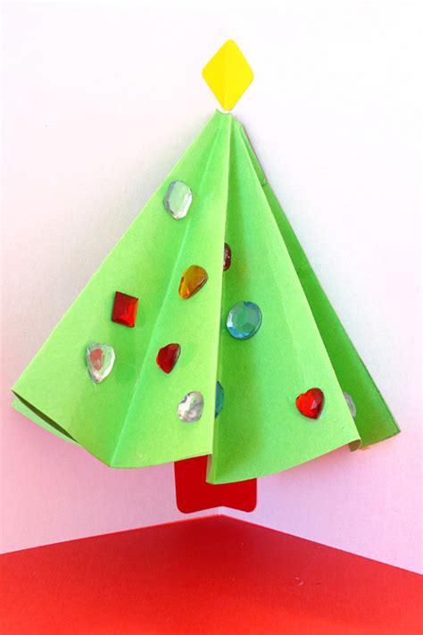 Pop Up Christmas Tree Card That Kids Can Make