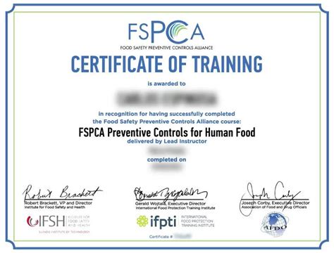 Fspca Controles Preventivos Para Alimentos De Consumo Humano Sm R