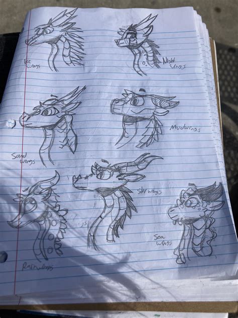 The Guide Of How I Draw The Dragon Species Wof By Calicocreations5 On